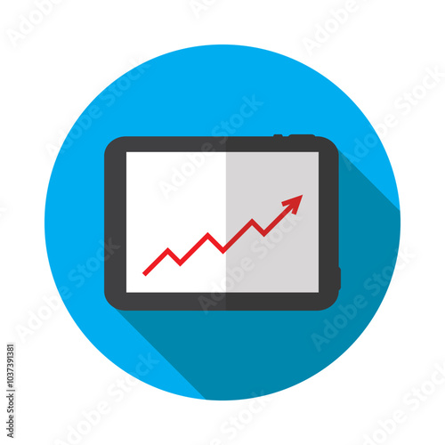 analytical tablet icon vector illustration