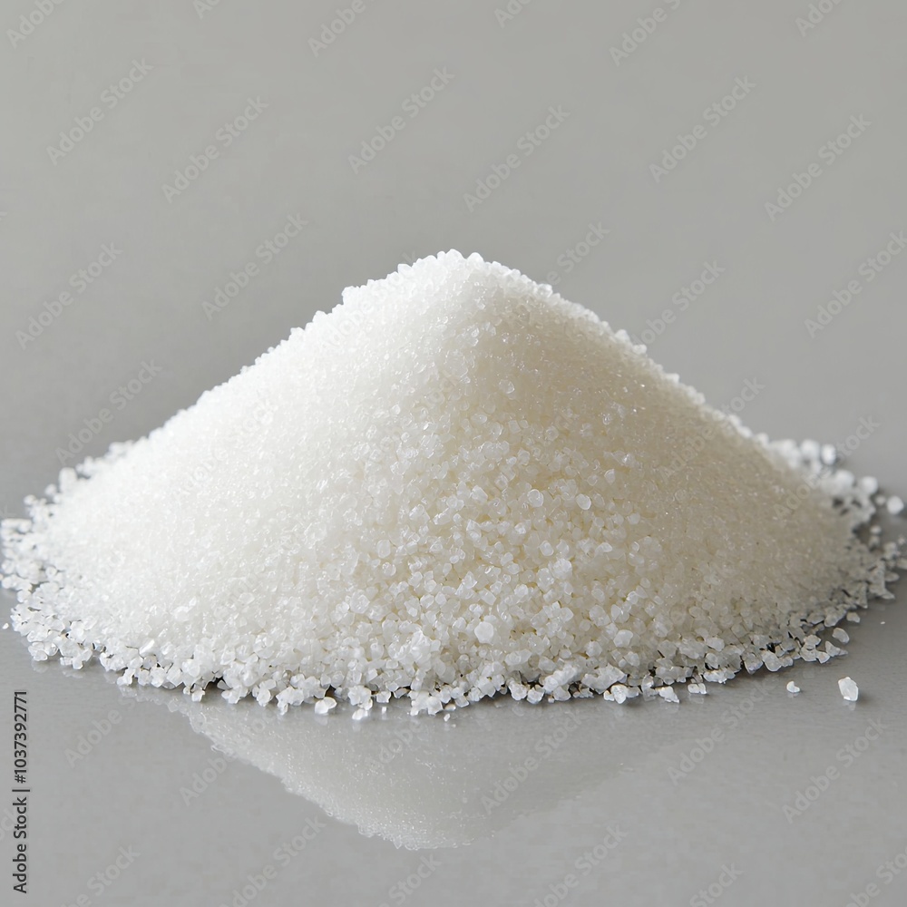 Sugar on solid white background, product presentation. Sugar on solid white background, product presentation.