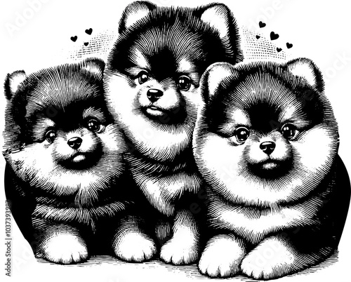 pet pomeranian puppy, spitz