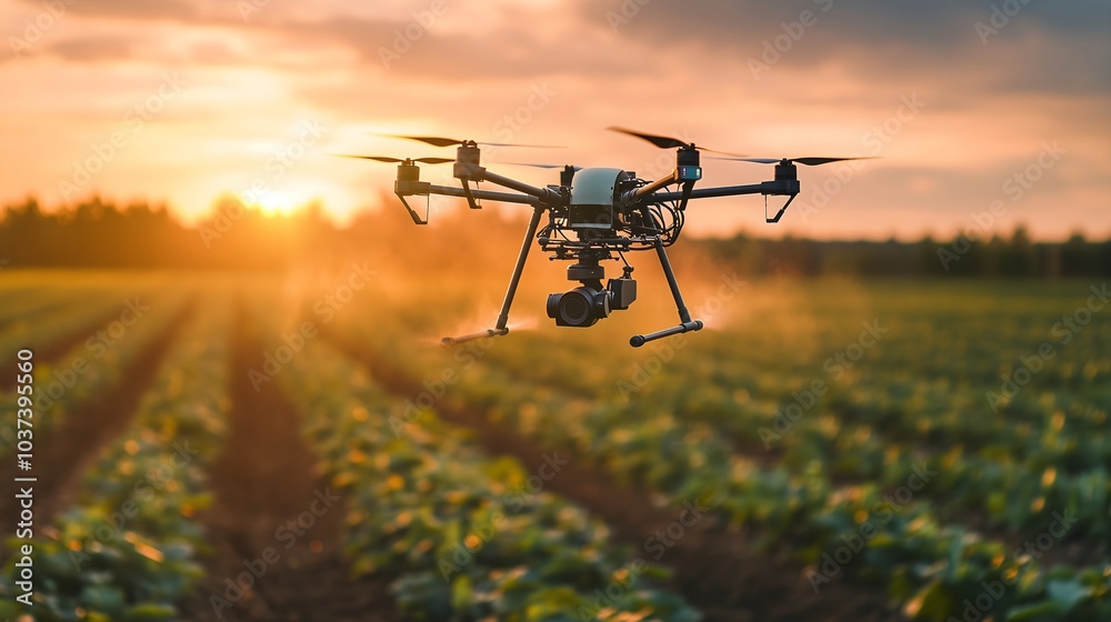 Use drone for various fields like research analysis, terrain scan technology, monitoring soil hydration, yield problem, take photo and send data to the cloud. Smart farm, precision farming concept. Use drone for various fields like research analysis, terrain scan technology, monitoring soil hydration, yield problem, take photo and send data to the cloud. Smart farm, precision farming concept.