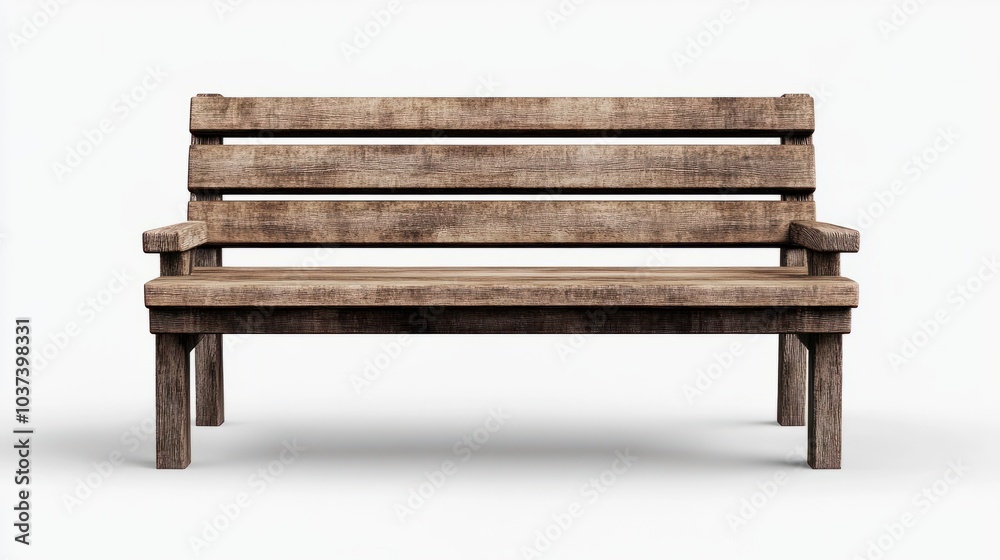 Wooden park bench isolated transparent background Wooden park bench isolated transparent background