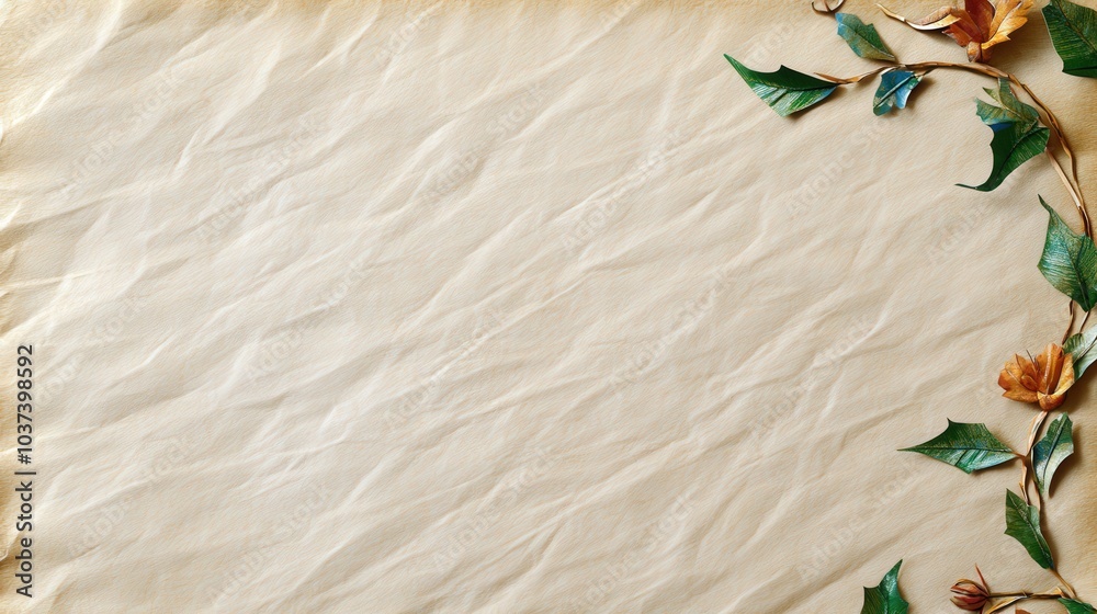 Decorative paper with leaves and flowers. Decorative paper with leaves and flowers.