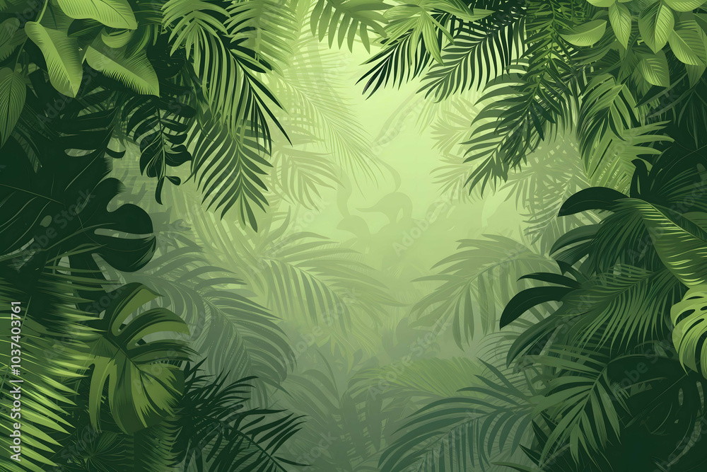 The background for the wild jungle magazine Green tones vector The background for the wild jungle magazine Green tones vector