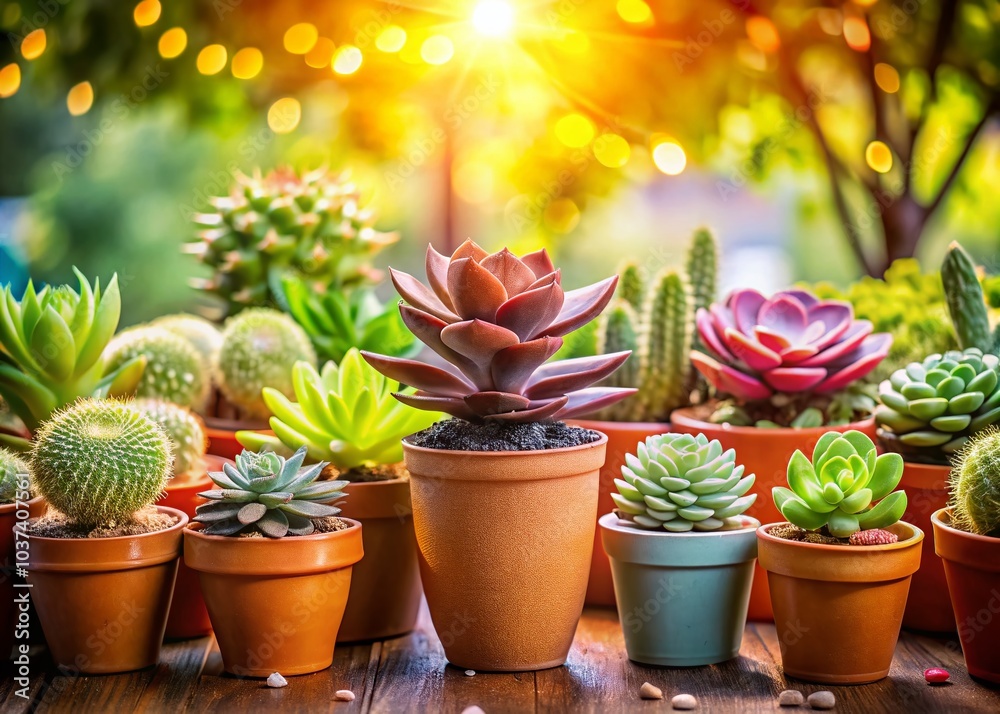 Vibrant Array of Potted Succulent Plants in Bright Colors for Home Decor Vibrant Array of Potted Succulent Plants in Bright Colors for Home Decor