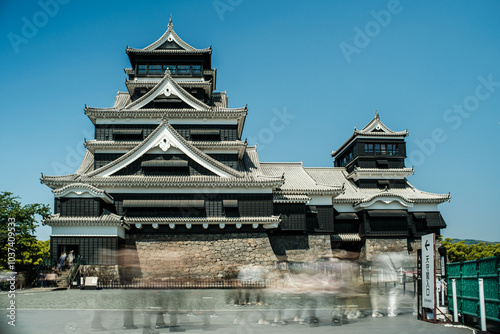 Kumamoto castle on low shutter speed