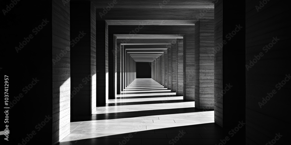 Fototapeta premium perspective in a minimalist architectural setting