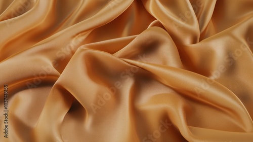 Abstract Golden Silk Fabric Texture