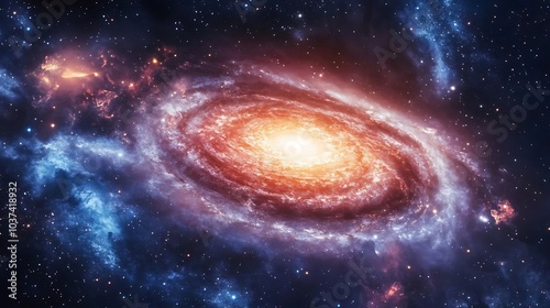 Spiral Galaxy in Deep Space