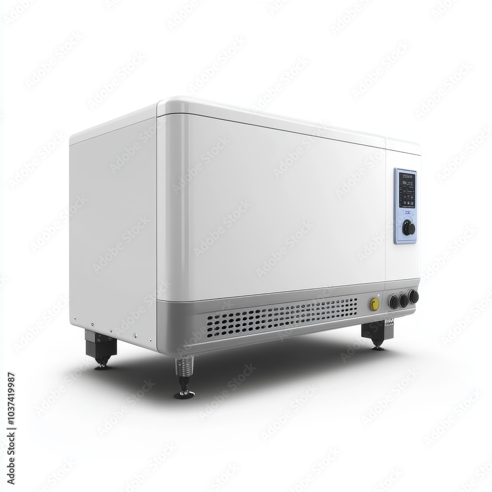 Fototapeta premium Compact Refrigeration Appliance on White Background