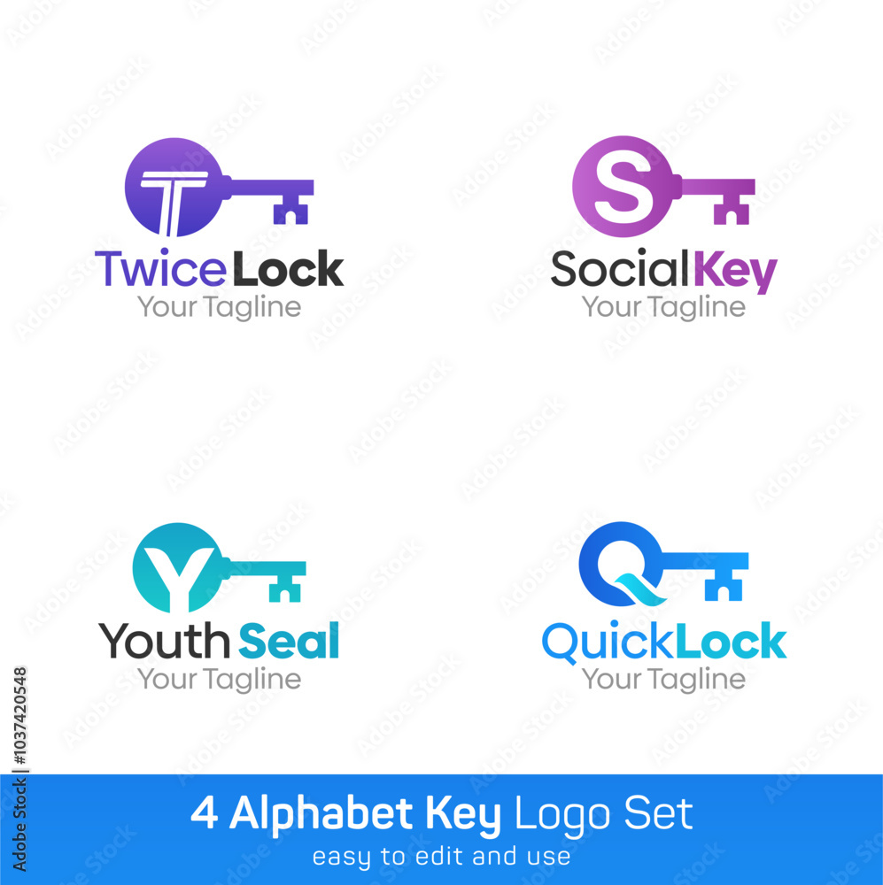 Key Shape Logo Template Set. Good for Business, Agency, Community and Organization Key Shape Logo Template Set. Good for Business, Agency, Community and Organization