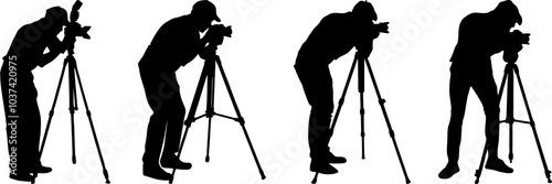 set of silhouette photographer