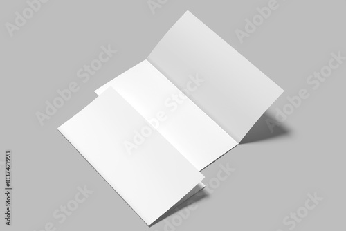 dl flyer bifold blank mockup photo