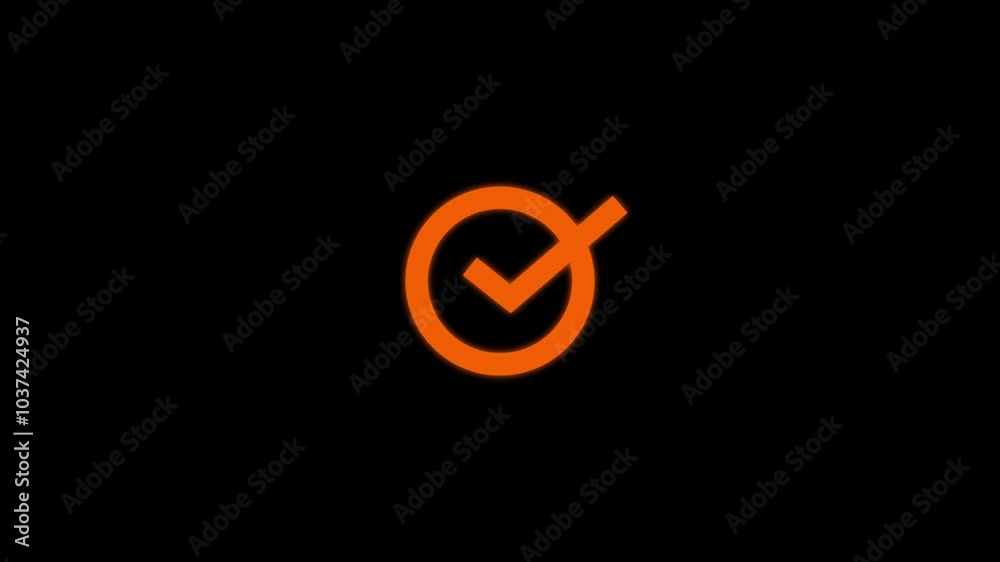 check mark symbol animation, alpha channel included. check mark symbol animation, alpha channel included.