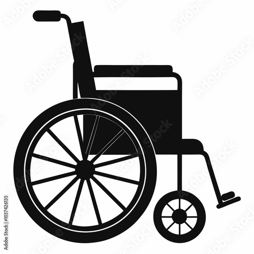 Wheelchair Silhouette Vector Illustration Minimalist Accessibility Design