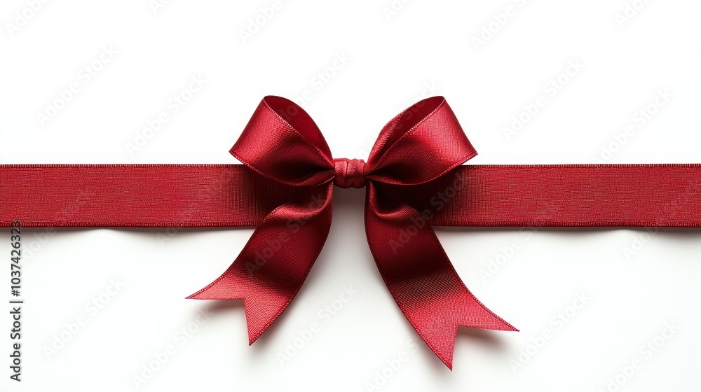 Elegant gift box with vibrant red ribbon on warm gradient background for celebrations and occasions Elegant gift box with vibrant red ribbon on warm gradient background for celebrations and occasions