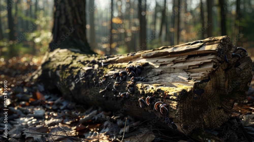 Fallen Log in a Forest Fallen Log in a Forest