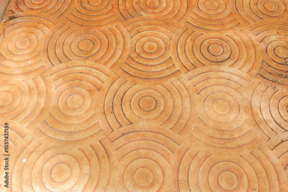 Fototapeta premium Abstract circle shape of stone texture background,brown circle background,old wallpaper,space for text.