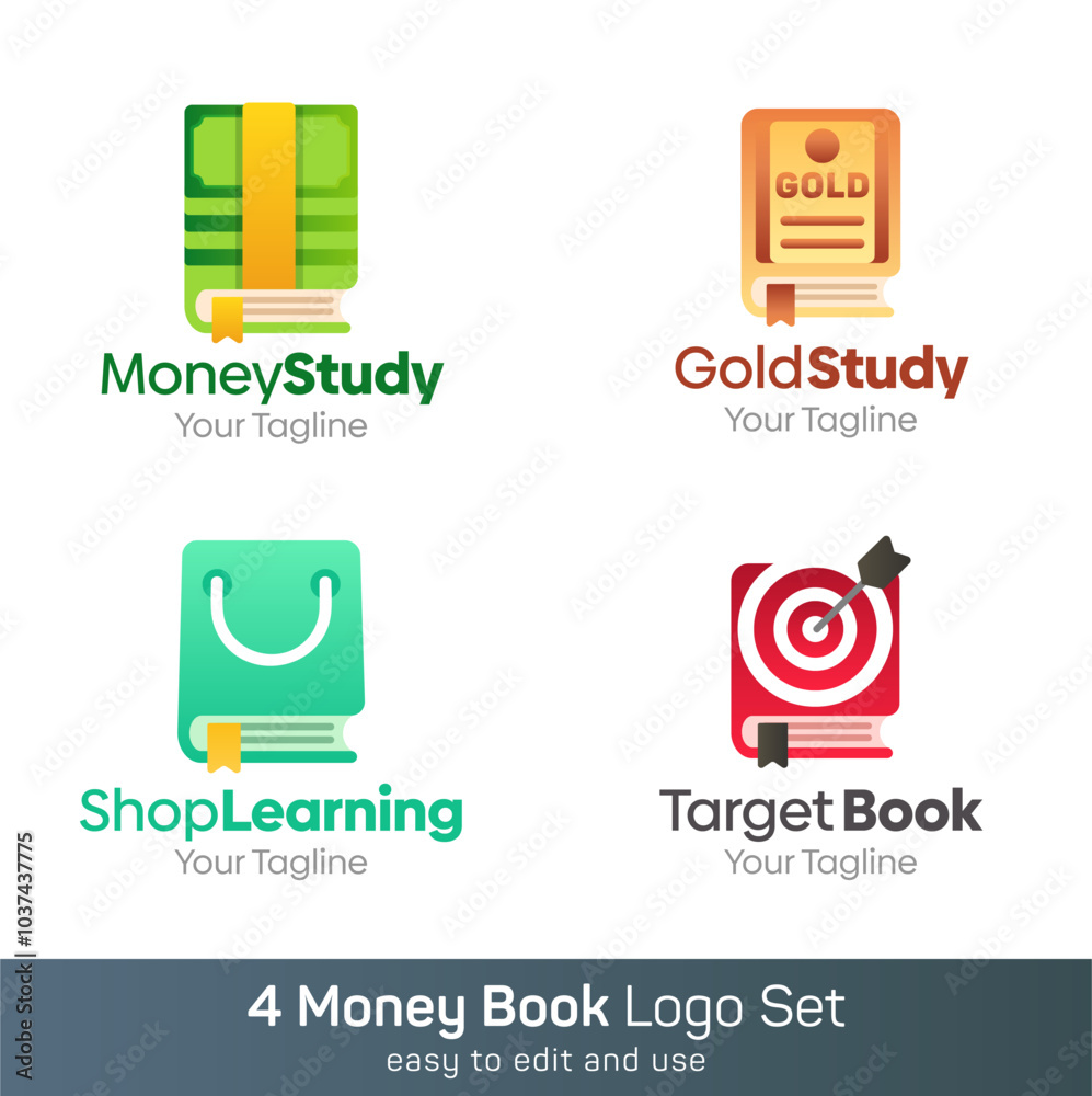 Book Shape Logo Template Set. Good for Business, Agency, Community and Organization Book Shape Logo Template Set. Good for Business, Agency, Community and Organization