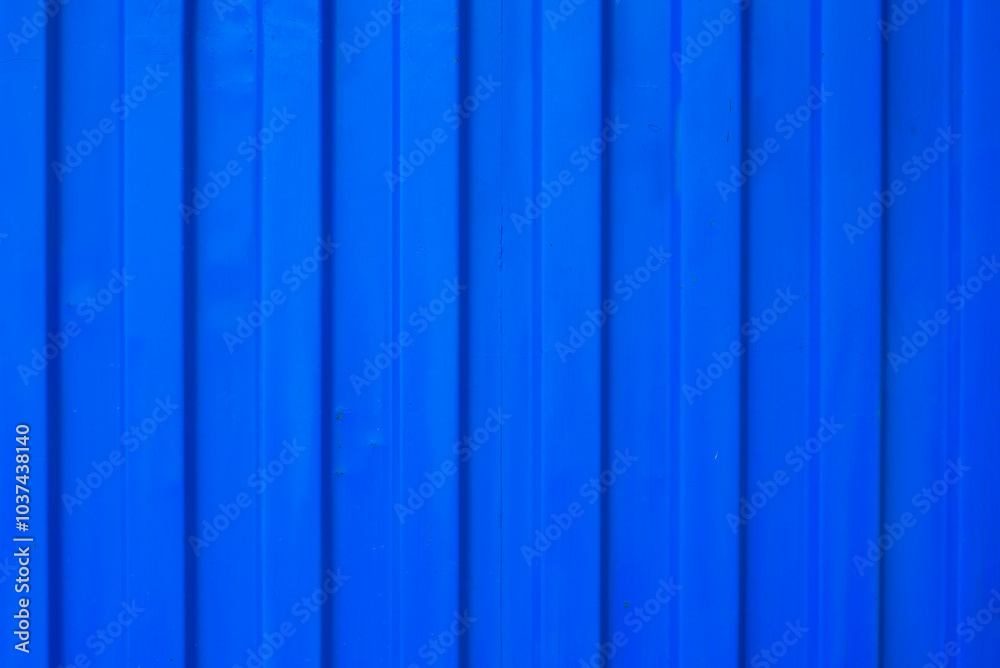 Pared de metal corrugado azul Pared de metal corrugado azul