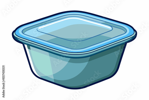 Plastic food container icon