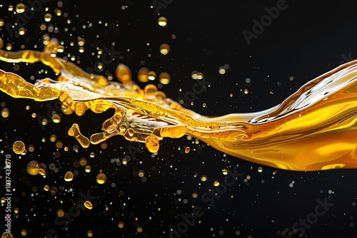 Wallpaper Mural Cooking Oil Splash On Black Background Torontodigital.ca