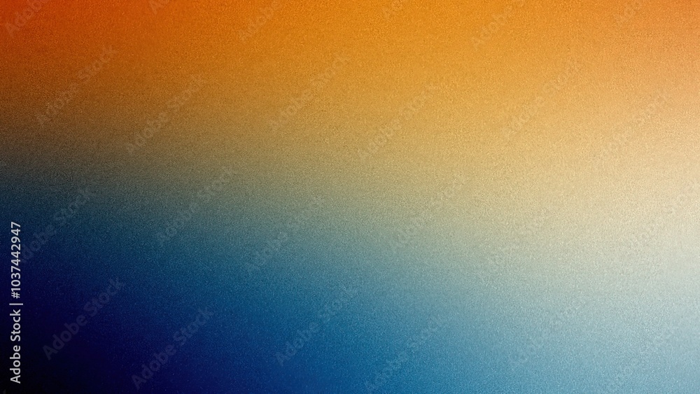 Fototapeta premium orange blue grainy gradient background, smooth abstract noise texture banner poster backdrop design