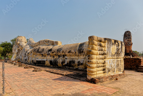 Liegender Buddha im Ayutthaya Historical Pakk photo