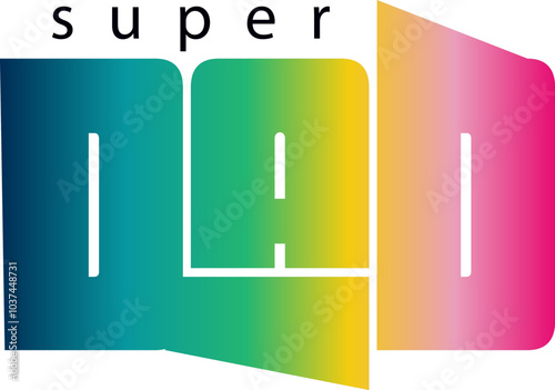 super dad text, gradient color text super dad text, papa, super dad