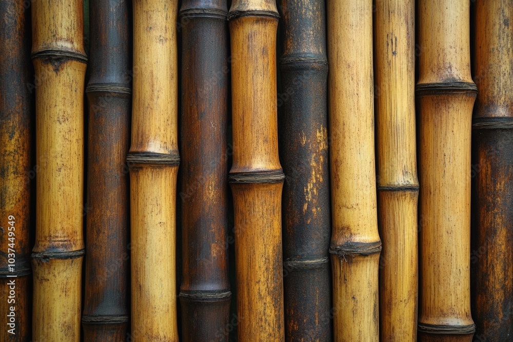 Detailed Brown Bamboo Texture Horizontal Pattern Detailed Brown Bamboo Texture Horizontal Pattern