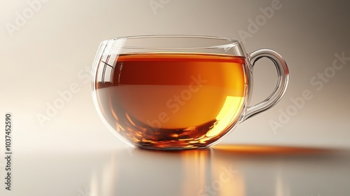 A Simple Yet Elegant Minimalistic Blank Tea Mug Isolated on a White Background Perfect for Branding and Product Photography