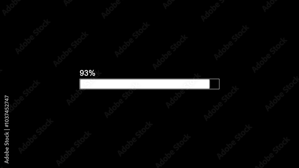 progress bar animation on black background.