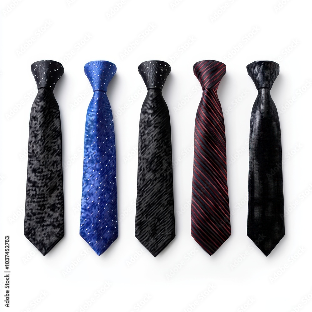 Stylish Ties on White Background for Fashion Needs Stylish Ties on White Background for Fashion Needs