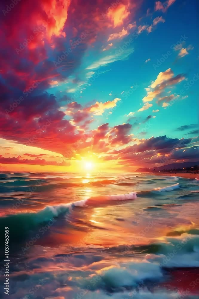 Stunning 4K HD Sunset Beach View – Serene Ocean Horizon at Dusk