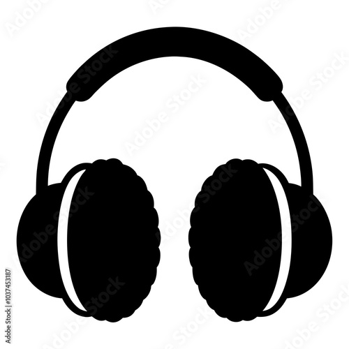 Ear Muffs silhouette vector on white background