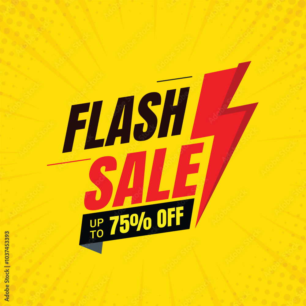 Flash Sale promotional sticker template. Flash Sales banner template design for social media and website. Sale promotion and advertising banner. Flash sale mnemonic with discount. Flash sale 75% off. Flash Sale promotional sticker template. Flash Sales banner template design for social media and website. Sale promotion and advertising banner. Flash sale mnemonic with discount. Flash sale 75% off.