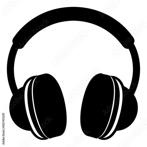 Ear Muffs silhouette vector on white background