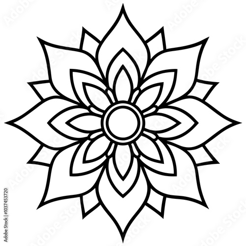 Traditional Indian Mandala art Design vector illustrator on white background