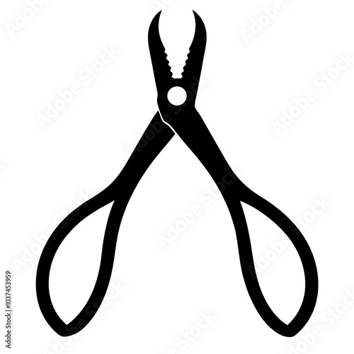 Dental Forceps Vector Silhouette