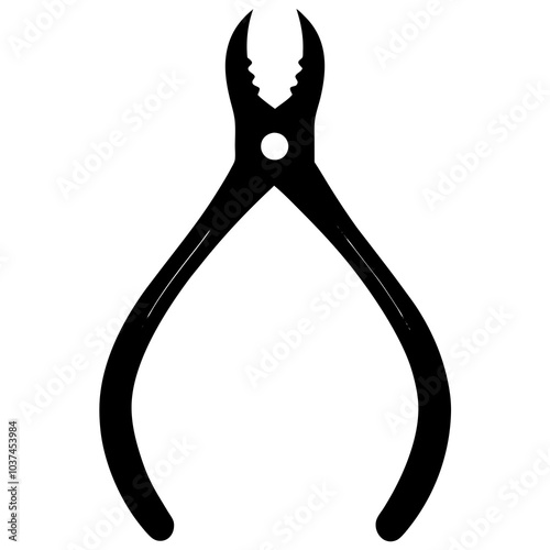 Dental Forceps Vector Silhouette