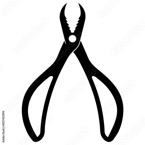 Dental Forceps Vector Silhouette