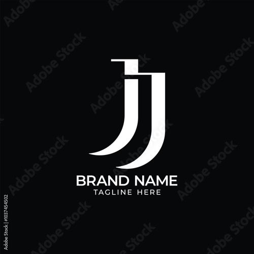 Monogram modern letter JJ Logo vector