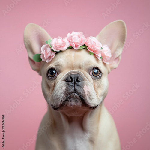 Cute French Bulldog puppy w...