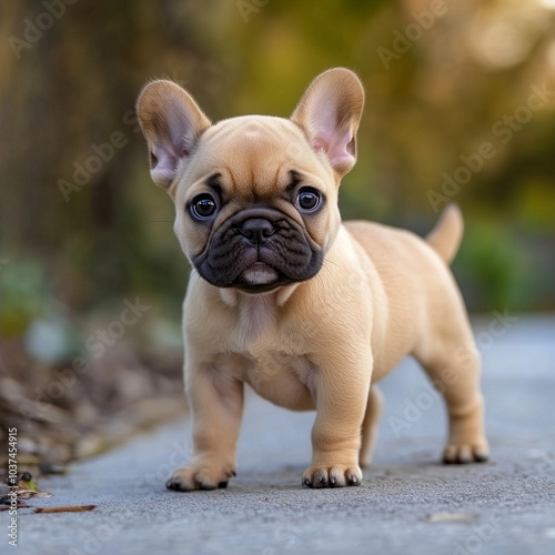 A detailed, cute French Bul...