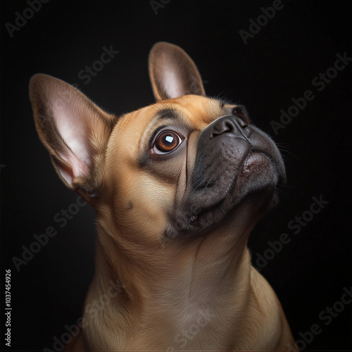 A detailed, cute French Bul...