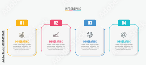Timeline infographic template design. 3-4-5 options or steps business infographic template design. Can be used for process diagram, presentations, workflow layout, flow chart, steps, banner.