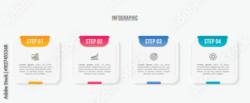 Timeline infographic template design. 3-4-5 options or steps business infographic template design. Can be used for process diagram, presentations, workflow layout, flow chart, steps, banner.