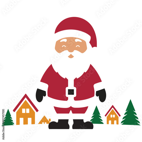 Christmas theme with Santa and elf