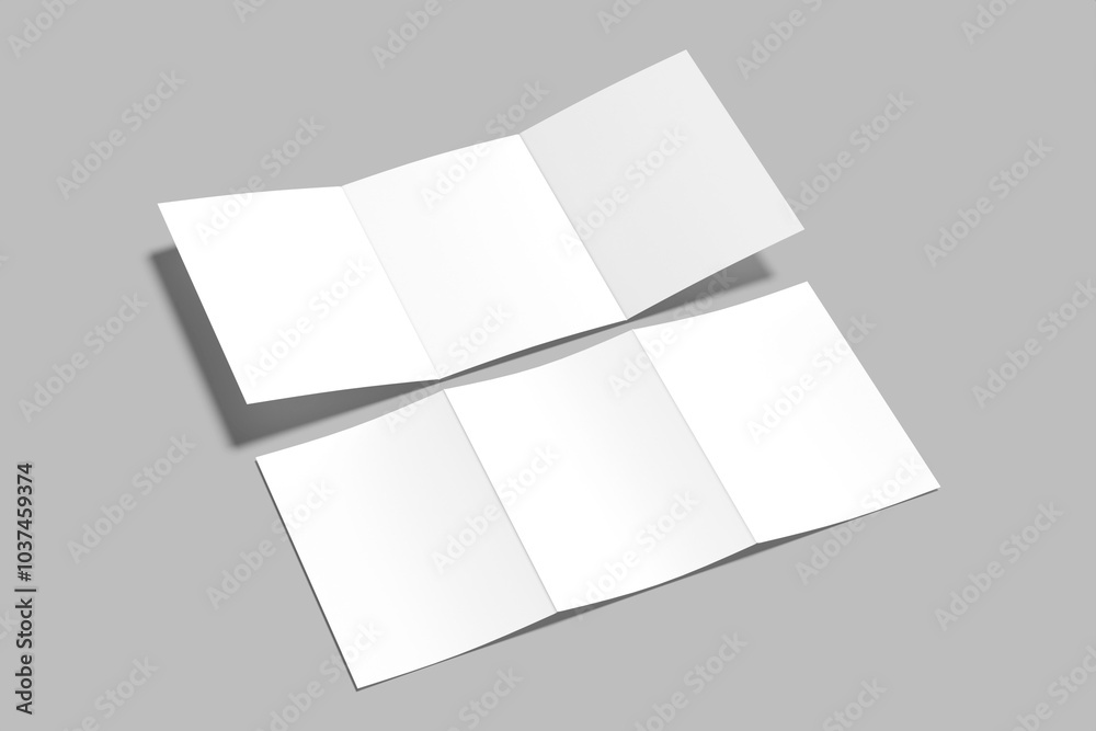 a5 trifold brochure blank mockup