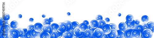 Magnesium round capsules scattered randomly.