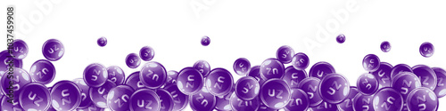 Zinc round capsules scattered randomly.